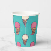 Aardbei en vanille-ijs papieren bekers (Rechts)