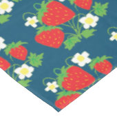 Aardbei en Vloerblauw Patroon Tafelkleed (Gekanteld)