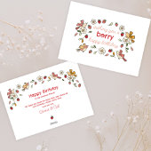 Aardbei en Vogels Berry Happy Birthday Kaarten