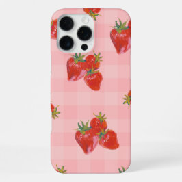 Aardbei Esthetische Hoes | Verse Fruitige Sfeer iPhone 16 Pro Max Hoesje