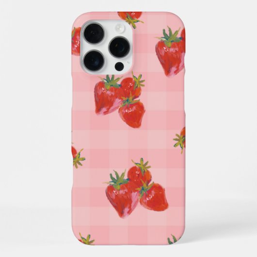 Aardbei Esthetische Hoes | Verse Fruitige Sfeer iPhone Hoesje (Achterkant)