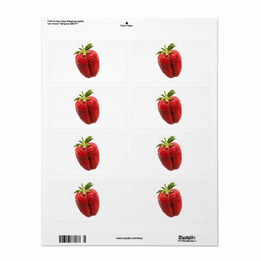 Aardbei Etiket (Full Sheet)