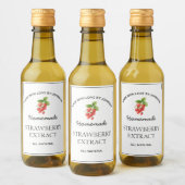 Aardbei Extract Label Wijn Etiket (Flessen)