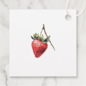 Aardbei Fairy Berry Sweet Girls eerste verjaardag Bedankjes Labels (Achterkant)