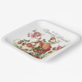 Aardbei Fairy Berry Sweet Girls eerste verjaardag Papieren Bordje (Gebogen)