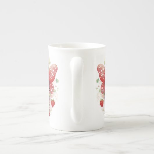 Aardbei Fairy Bone China Mok (Achterkant)