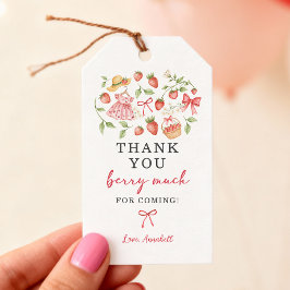 Aardbei Favor Tags Verjaardag Aardbei Veel Zoet Cadeaulabel