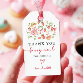 Aardbei Favor Tags Verjaardag Aardbei Zo Zoet Cadeaulabel