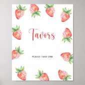 Aardbei \ Favorieten Poster (Voorkant)