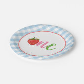 Aardbei First Birthday Paper Borden - ONE - LB Papieren Bordje (Gekanteld)