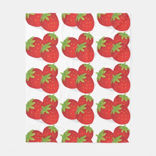 aardbei fleece deken (Voorkant)
