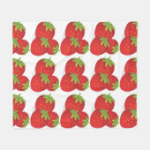 aardbei fleece deken (Voorkant (Horizontaal))