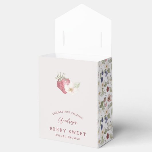 Aardbei Floral Berry Sweet Vrijgezellenfeest Bedan Bedankdoosjes (Geopend)