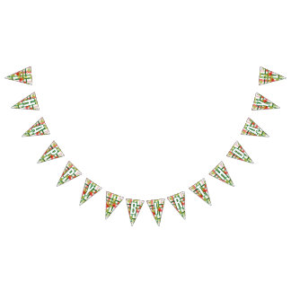 Aardbei Floral Happy Birthday bunting banner