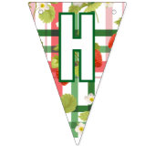 Aardbei Floral Happy Birthday bunting banner (Tweede vlag)