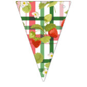Aardbei Floral Happy Birthday bunting banner (Eerste vlag)