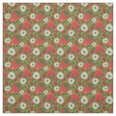 Aardbei Floral  Pattern Stof (Swatch)
