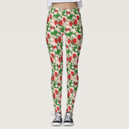 Aardbei & Floral Vine Leggings