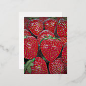 Aardbei Folie Feestdagen Briefkaart (Voorkant / Achterkant)