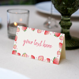 Aardbei Food Tent Place Card Berry Sweet Plaatskaartje