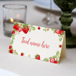 Aardbei Food Tent Place Card Berry Sweet Plaatskaartje