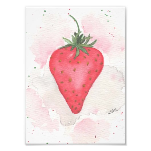 Aardbei Foto Afdruk (Voorkant)