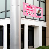 Aardbei Foto Afstudeerfeest Welkom Spandoek (Buitenkant Gebouw)