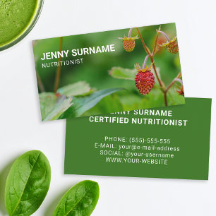 Aardbei Foto Gezondheidscoach en Voedingsdeskundig Visitekaartje