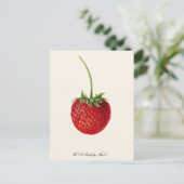 Aardbei (Fragaria) Waterverf van fruit Briefkaart (Staand voorkant)