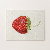 Aardbei (Fragaria) Waterverf van fruit Legpuzzel (Horizontaal)