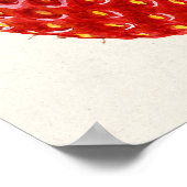 Aardbei (Fragaria) Waterverf van fruit Poster (Hoek)