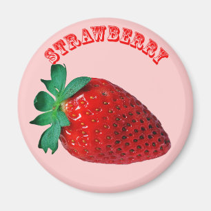 Aardbei - (Fridge Magnet Round)