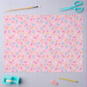 Aardbei Frosting Icing & Donut Sprinkels Tissuepapier (Craft)