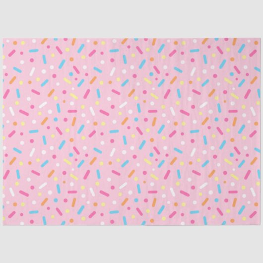 Aardbei Frosting Icing & Donut Sprinkels Tissuepapier (Voorkant)