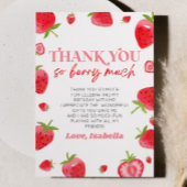 Aardbei Fruit Berry Sweet Verjaardagsfeest Bedankkaart