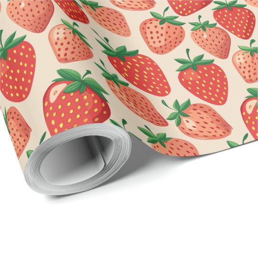 AARDBEI FRUIT CADEAUPAPIER (Rol Hoek)