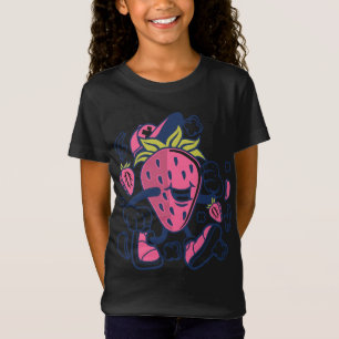 Aardbei Fruit Cartoon Karakter Grappig T-shirt