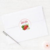 Aardbei Fruit Dank Je Ronde Sticker (Envelop)