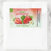 Aardbei Fruit Inmaken Rechthoekige Sticker (Tas)