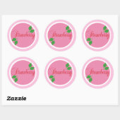 Aardbei Fruit label Sticker (Vel)