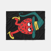 Aardbei Fruit Lazy Halloween Costume Fleece Deken (Voorkant (Horizontaal))