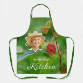 Aardbei Fruit & Oma's Foto Custom Keuken Schort (Voorkant)
