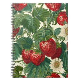 Aardbei Fruit Patroon  Notitieboek
