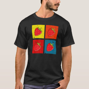 Aardbei Fruit Retro Vegan Dieet Vintage Aardbei T-shirt