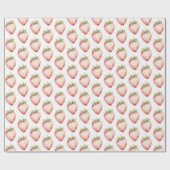 Aardbei Fruit Verjaardag Cadeaupapier (Vlak)