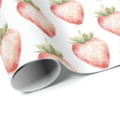 Aardbei Fruit Verjaardag Cadeaupapier (Rol Hoek)