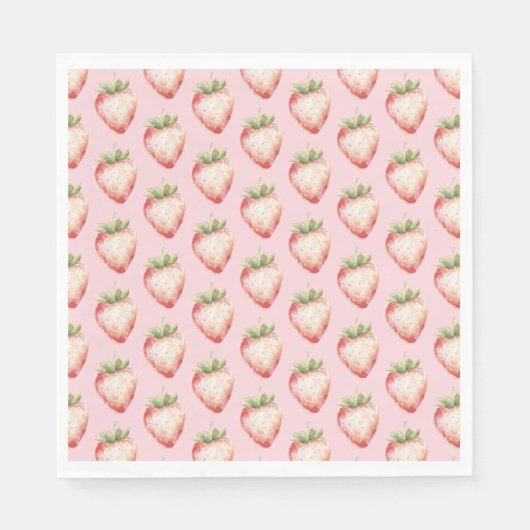 Aardbei Fruit Verjaardag Servet (Voorkant)