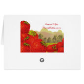 Aardbei  fruitkrat Kunstmatige blanco Kaart (Achterkant Horizontaal)