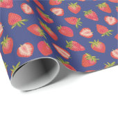 Aardbei fruitpatroon cadeaupapier (Rol Hoek)