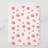 Aardbei, Gans, Boog Lijst Stippen Baby shower Kaart (Achterkant)